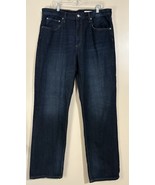 Womens 12 Zara Dark Wash Straight Leg Jeans 36x32 - $33.95 CAD