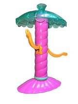 Vintage 2003 Polly Pocket Wild Waves Sea Pet Carousel Girls Toy Pink Col... - $5.35