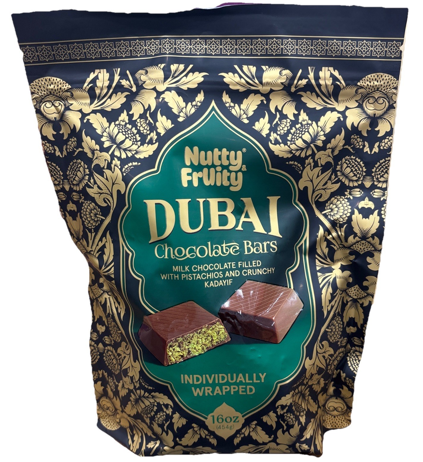 Nutty &amp; Fruity Dubai Chocolate Bars Individually Wrapped 16 oz New - $32.90