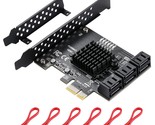Pcie Sata Card 6 Ports, With 6 Sata Cables And Low Profile Bracket, 6 Gb... - $60.99