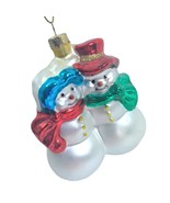 Thomas Pacconi Christmas Ornament Museum Series Mr Mrs Snowman Blown Gla... - £10.19 GBP