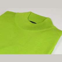 Men PRINCELY Soft Comfortable Merinos Wool Sweater Knits Mock 1011-00 Lime Green image 3