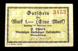 1918 Notgeld Money Error Note from Harburg, Germany Inverted Back error - $98.99