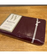 Wamsutta King Fitted Sheet Maroon Red 200 TC Cotton Blend Vtg - $561.98 MXN