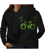 Amsterdam Weed Bike Rasta Sweatshirt Hoody Holland Flat Women Hoodie Back - £17.57 GBP