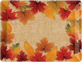 ~~ Fall Leaves Plastic Rectangle Tray ~~ 10&quot; x 14&quot; ~~ Multi-color ~~ ~~ ... - $10.00