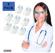 10 Pack Reusable Blue Glasses Frame Face Shield Anti Dust Unisex Protection - £6.45 GBP