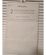 Rodeo Home Adeena Fringe Stripe Off-White Semi-Sheer Ivory Panels Pair, 84&quot; - $34.00