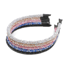 ZTL 5PCS Glitter Rhinestone Headbands Sparkle Hair Band Hair Hoop Women ... - $13.99