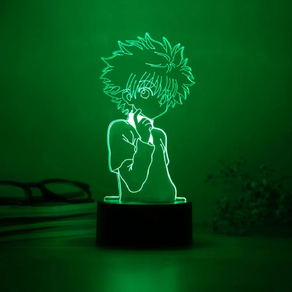 Anime character 3D night light full-time hunter KILLUA ZAOLDYECK USB tab... - $13.54+