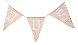 Natural &quot;Just Married&quot; Garland Bunting Hessian - 250cm - $14.38