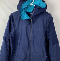 Marmot Jacket Insulated Lightweight Hooded Full Zip Navy Blue Coat Mens XL - $39.99