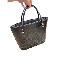 Vintage patent leather handbag Mod black 50s purse 1950s classic evening bag - £43.93 GBP
