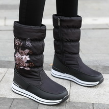 women&#39;s boots fashion platform winter boots warm thick plush non-slip waterproof - £42.03 GBP