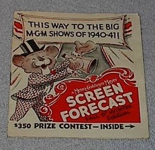 Scarce MGM 1940-41 Movie Screen Forecast Booklet Ziegfeld Girl - £31.25 GBP