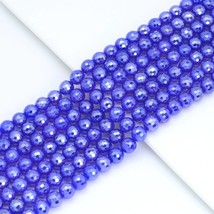 Mystic Plated Faceted Blue Agate beads, 6mm/8mm/10mm/12mm Na - £8.03 GBP+