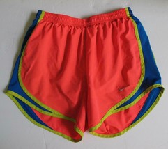 Nike Dri-Fit Women Neon Flame Orange Running Athletic Tempo Short XS Color Block - £10.23 GBP