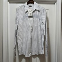 NWT Fender Rock &amp; Roll Guitar Button Up Striped Dress Shirt Men&#39;s Sz L V... - $89.45