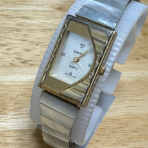 VTG Gemtime Quartz Watch Women Gold Tone Mother Of Pearl Stretch Band Ne... - £20.80 GBP