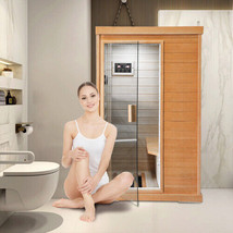 Infrared Sauna Room Single Room Solid Wood - Natural - £1,066.12 GBP