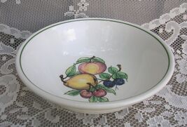Old Vintage 9-1/2" Ribbed Mixing Bowl w Fruit Pattern Kitchen Tool Italy - $19.79
