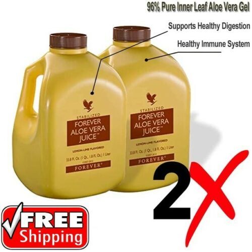 Primary image for 2 Pack Forever Aloe Vera Juice Detox Preservative Free 33.8 fl.oz Exp Date 2025