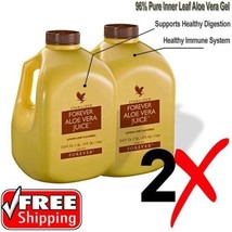 2 Pack Forever Aloe Vera Juice Detox Preservative Free 33.8 fl.oz Exp Da... - $39.40