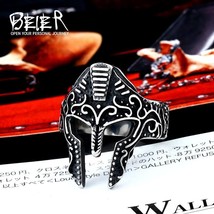 BEIER Vintage / Trendy 316L Stainless Steel Roman Themed Helmet Ring - Men&#39;s - £16.92 GBP