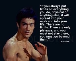 Bruce Lee &quot;If You Always Put Limits On Everything...&quot; Quote Photo Various Sizes - £3.80 GBP+