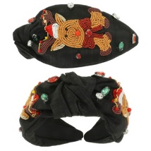  Christmas Rudolph Top Knot Headband - $35.95