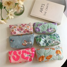 Zipper Pouch LipstiMake Up Brush Bag Makeup Pouch 3D Flower Print Cosmetic Bag V - £23.15 GBP