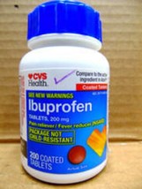 CVS, IBUPROFEN 200mg, Pain Reliever/Fever Reducer, 200 Caplets - €11,03 EUR