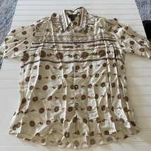sangi men’s short sleeve button up shirt size XL made in USA - £10.86 GBP