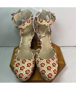 Copper Key Emirie Grosgrain Floral Ankle Strap Platform Pumps Women size... - $932.93 MXN