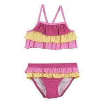 Girls Swimsuit WonderKids 2 Pc Pink Halter Scoop Bathing Swim Suit-size 18 mths - £5.53 GBP