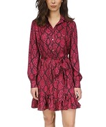 michael-kors-womens-anaconda-printed-tie-w-deep-fuchsia-s - $48.00