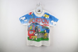 Vintage Y2K 2000 NASCAR Mens M Peanuts Snoopy All Over Print Jeff Gordon T-Shirt - £118.23 GBP