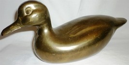 SOLID BRASS DUCK FIGURINE PAPER WEIGHT - $11.76