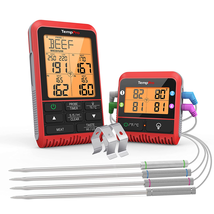 TempPro H29 Wireless Meat Thermometer with 4 Probes 1000ft Cooking Food Digit... - £47.38 GBP