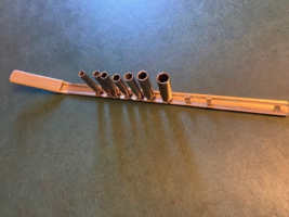 Vintage Sears Roebuck | Socket Rail Holder For 1/4&quot; with 7 deep wall soc... - $275.47 MXN