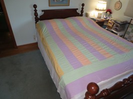 HANDMADE Machine Stitched WIDE STRIPE Cotton DUVET COVER - 70&quot; x 78&quot; - $546.53 MXN