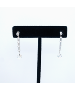 925 Silver Dangle Earrings Rhinestones 1-1/4&quot; Long - $36.79 CAD
