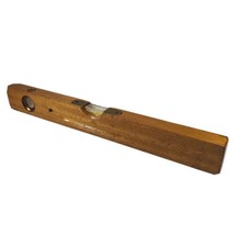 Vintage Wood Level Brass Carpentry Tool 18&quot; x 1&quot; x 2 1/8&quot;  - £11.16 GBP