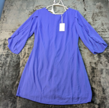 Grace Karin T Shirt Drees Womens Size Medium Blue 3/4 Sleeve Round Neck Back Zip - £10.51 GBP