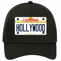 Hollywood California Novelty Black Mesh License Plate Hat - £23.17 GBP