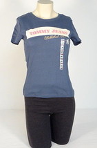 Tommy Hilfiger Signature Blue Short Sleeve Tee T Shirt Women&#39;s Medium M NWT - £17.80 GBP