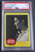 1977 Star Wars #190 Princess Leia Carrie Fisher Trading Card Psa 7 - £31.50 GBP