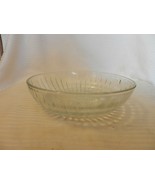 Vintage Clear Glass Fruit Bowl, Rib Design Starburst Center 8&quot; Diameter - £25.16 GBP