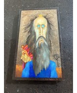 VERY RARE SELF PORTRAIT - ORIGINAL PAINTING ON WOOD BY IGOR GALANIN - $1,484.01