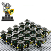 21pcs/set Medieval War Castle Dragon Knight Army Minifigure Bricks MOC Boys Toys - £23.58 GBP